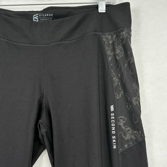 Second Skin Quatroflx Ankle Tight High Gauge Compression Mid Rise Black Size XL - Picture 2 of 12